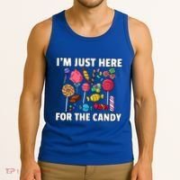 IM Just Here For The Candy Lollipop Sweets Gift Halloween Tank Top thumb 3