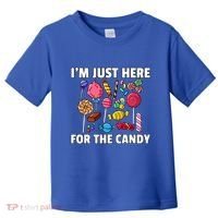 IM Just Here For The Candy Lollipop Sweets Gift Halloween Toddler T-Shirt thumb 0
