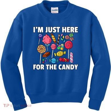 IM Just Here For The Candy Lollipop Sweets Gift Halloween Kids Sweatshirt