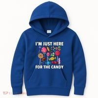 IM Just Here For The Candy Lollipop Sweets Gift Halloween Kids Hoodie thumb 0