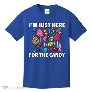 IM Just Here For The Candy Lollipop Sweets Gift Halloween Kids T-Shirt