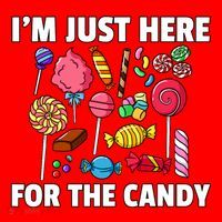 IM Just Here For The Candy Lollipop Sweets Gift Halloween Santa Hat thumb 1