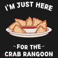 Im Just Here For The Crab Rangoon Food Lover Women's Hoodie thumb 2