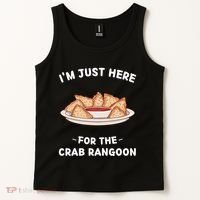 Im Just Here For The Crab Rangoon Food Lover Tank Top thumb 2