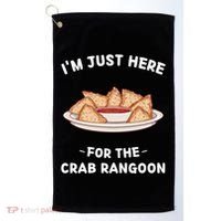 Im Just Here For The Crab Rangoon Food Lover Golf Towel thumb 0