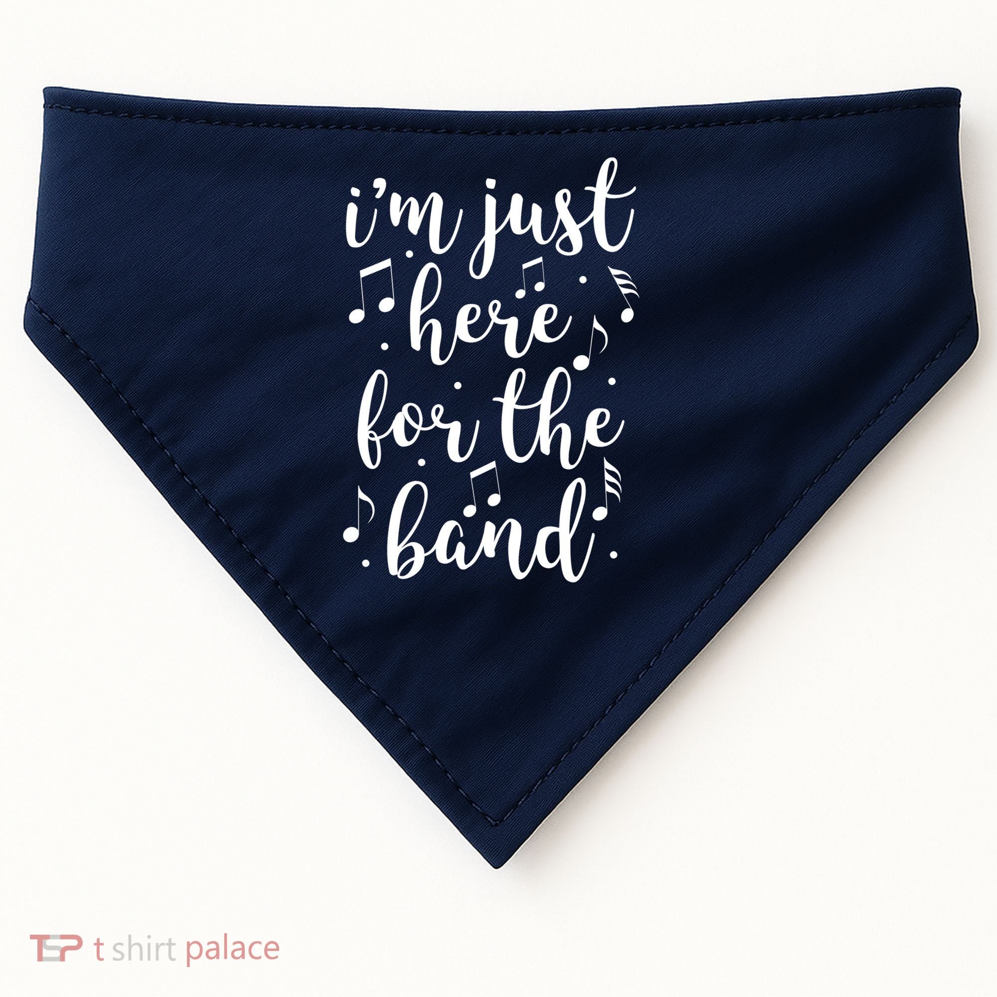 I'm Just Here For The Band Marching Halftime Show USA-Made Doggie Bandana