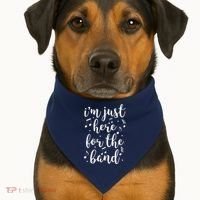 I'm Just Here For The Band Marching Halftime Show USA-Made Doggie Bandana thumb 1