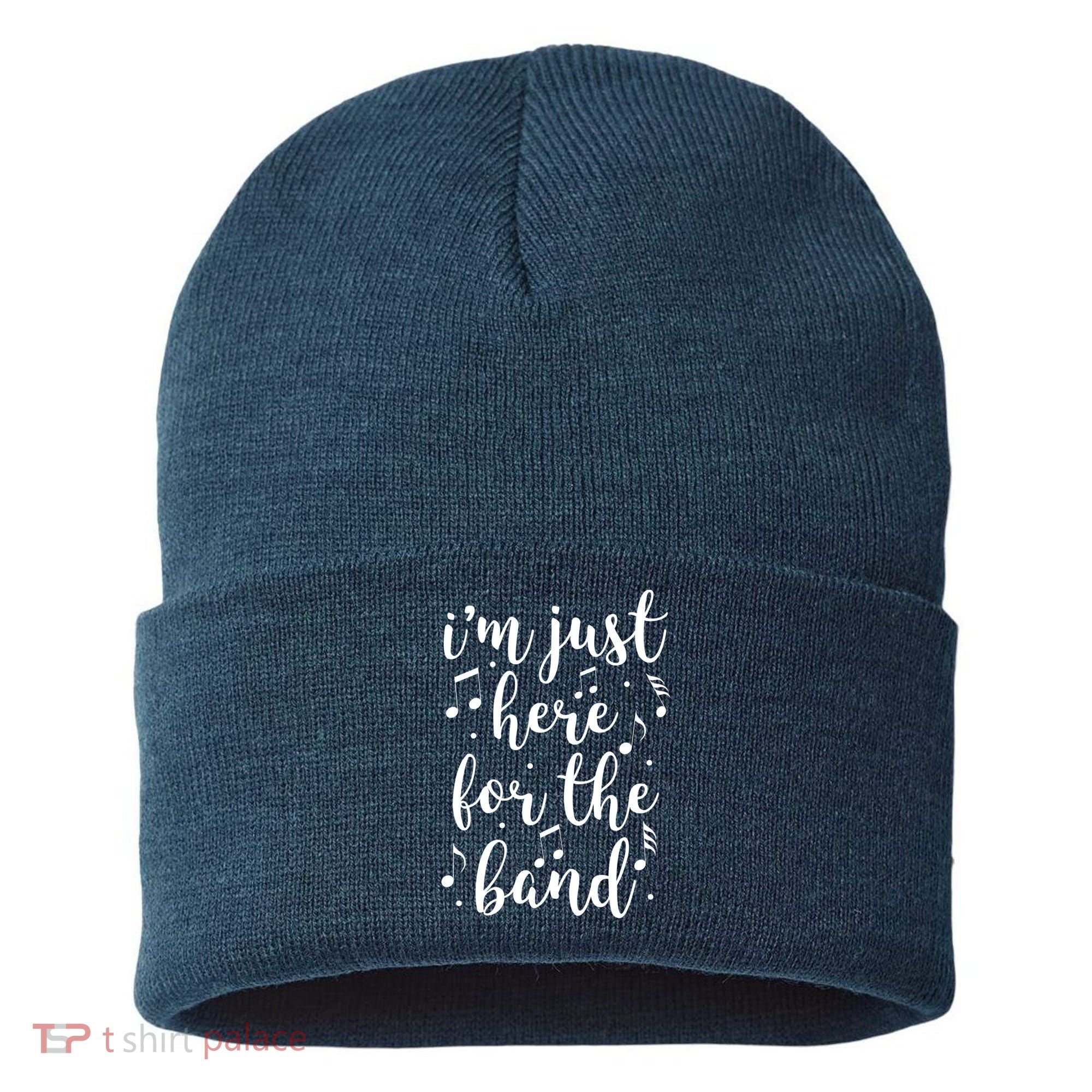 I'm Just Here For The Band Marching Halftime Show Sustainable Knit Beanie