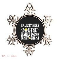 IM Just Here For The Deviled Eggs And Family Drama Funny Thanksgiving Ornament thumb 0
