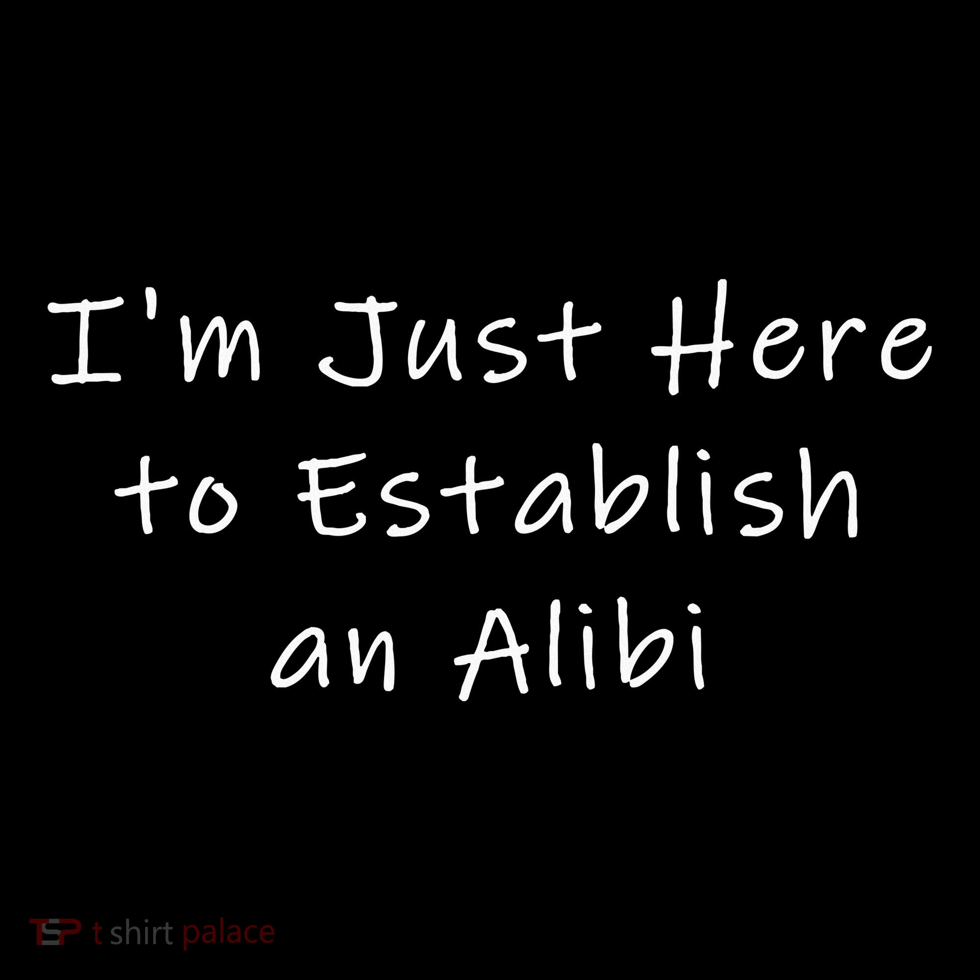 IM Just Here To Establish An Alibi Women's Hoodie