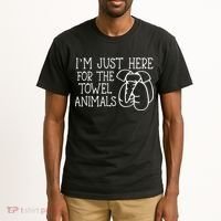 Im Just Here For The Towel Animals Tall T-Shirt thumb 2