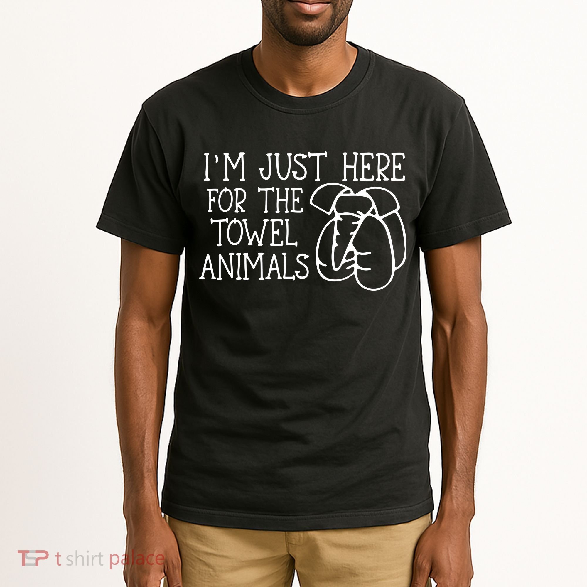 Im Just Here For The Towel Animals Tall T-Shirt