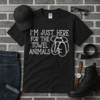 Im Just Here For The Towel Animals Tall T-Shirt thumb 3