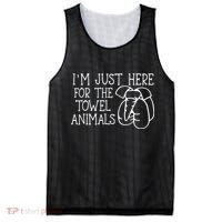 Im Just Here For The Towel Animals Mesh Reversible Basketball Jersey Tank thumb 0