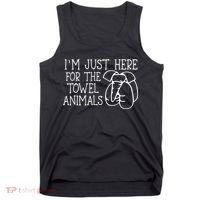 Im Just Here For The Towel Animals Tank Top thumb 0