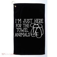 Im Just Here For The Towel Animals Golf Towel thumb 0