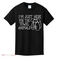 Im Just Here For The Towel Animals Kids T-Shirt thumb 0