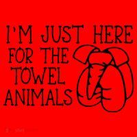 Im Just Here For The Towel Animals Santa Hat thumb 1