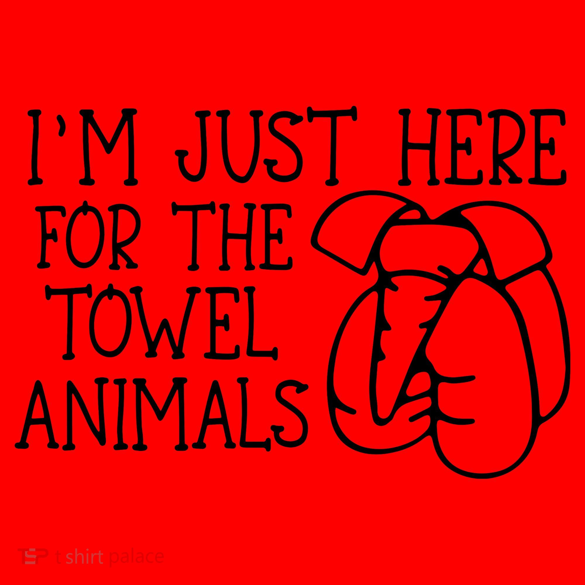Im Just Here For The Towel Animals Santa Hat
