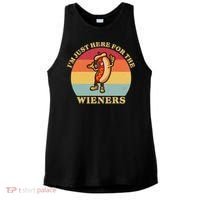 Im Just Here For The Weiners 4th Of July Ladies PosiCharge Tri-Blend Wicking Tank thumb 0