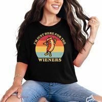 Im Just Here For The Weiners 4th Of July Comfort Colors T-Shirt thumb 0