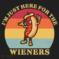Im Just Here For The Weiners 4th Of July Comfort Colors Boxy T-Shirt thumb 3