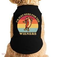Im Just Here For The Weiners 4th Of July Doggie Tank thumb 0