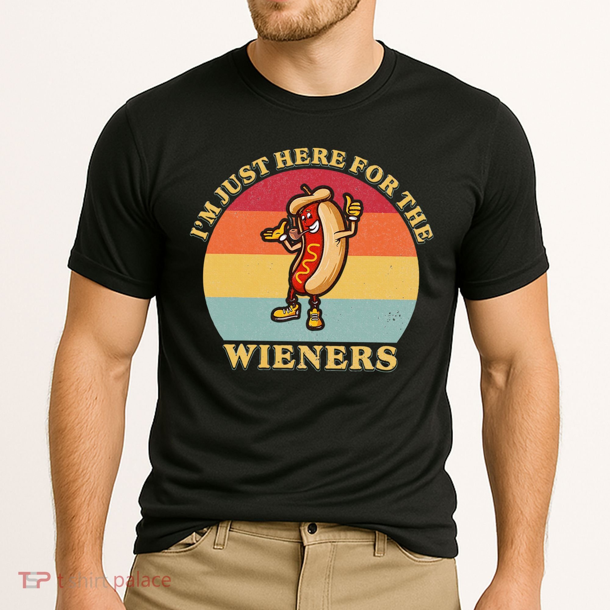 Im Just Here For The Weiners 4th Of July Cooling Performance Crew T-Shirt