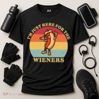 Im Just Here For The Weiners 4th Of July Cooling Performance Crew T-Shirt thumb 3