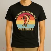 Im Just Here For The Weiners 4th Of July T-Shirt thumb 3