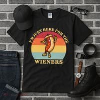 Im Just Here For The Weiners 4th Of July Tall T-Shirt thumb 3