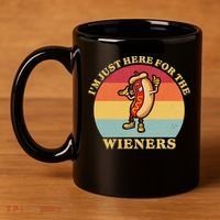 Im Just Here For The Weiners 4th Of July 11oz C Handle Ceramic Mug thumb 4