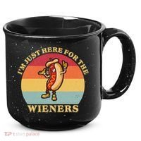 Im Just Here For The Weiners 4th Of July 15oz Campfire Ceramic Mug thumb 0