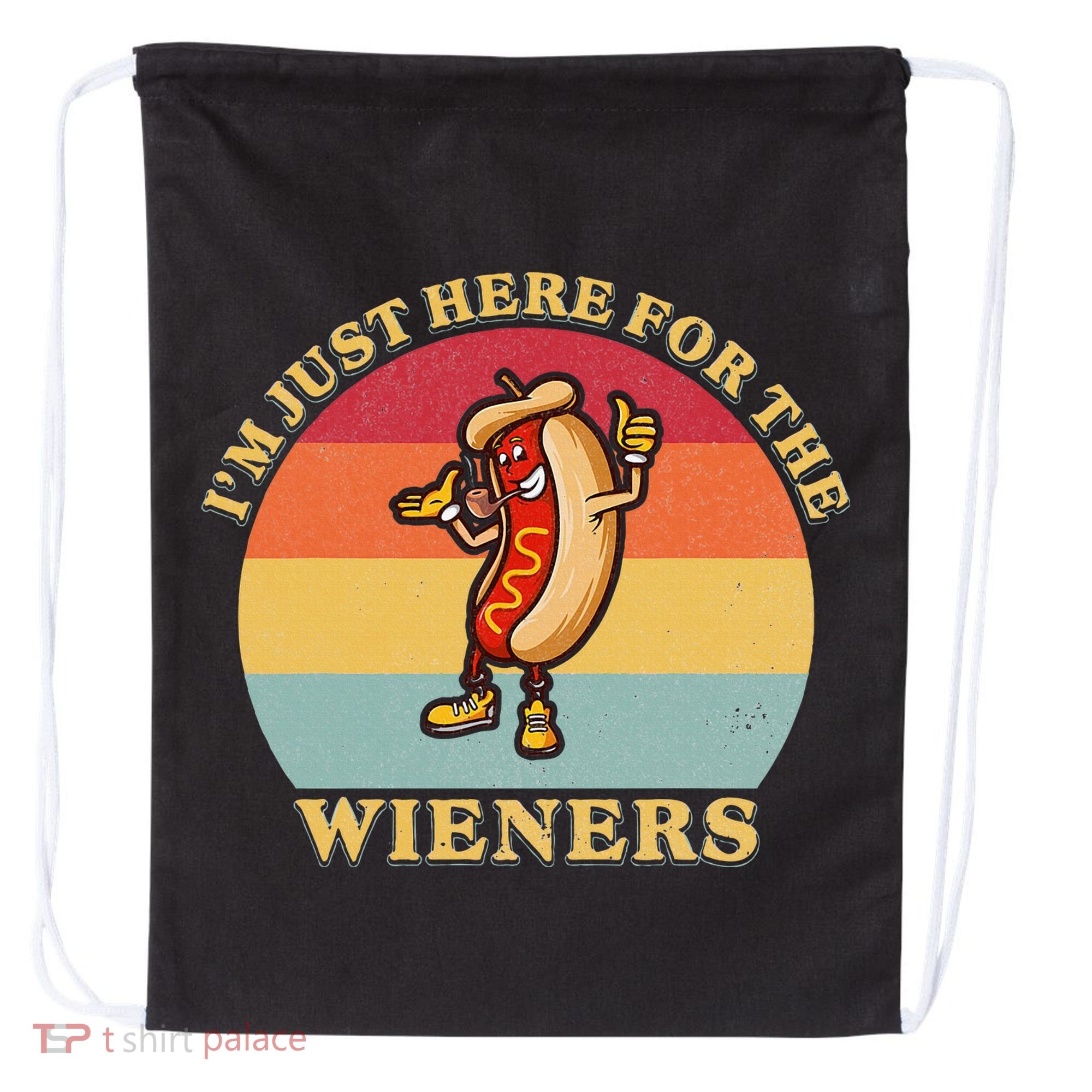 Im Just Here For The Weiners 4th Of July Drawstring Bag