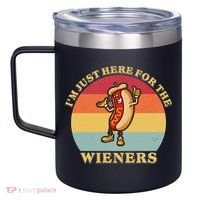 Im Just Here For The Weiners 4th Of July 12oz Stainless Steel Coffee Mug thumb 2