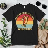 Im Just Here For The Weiners 4th Of July Premium T-Shirt thumb 2