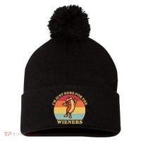 Im Just Here For The Weiners 4th Of July Pom Pom 12in Knit Beanie thumb 0