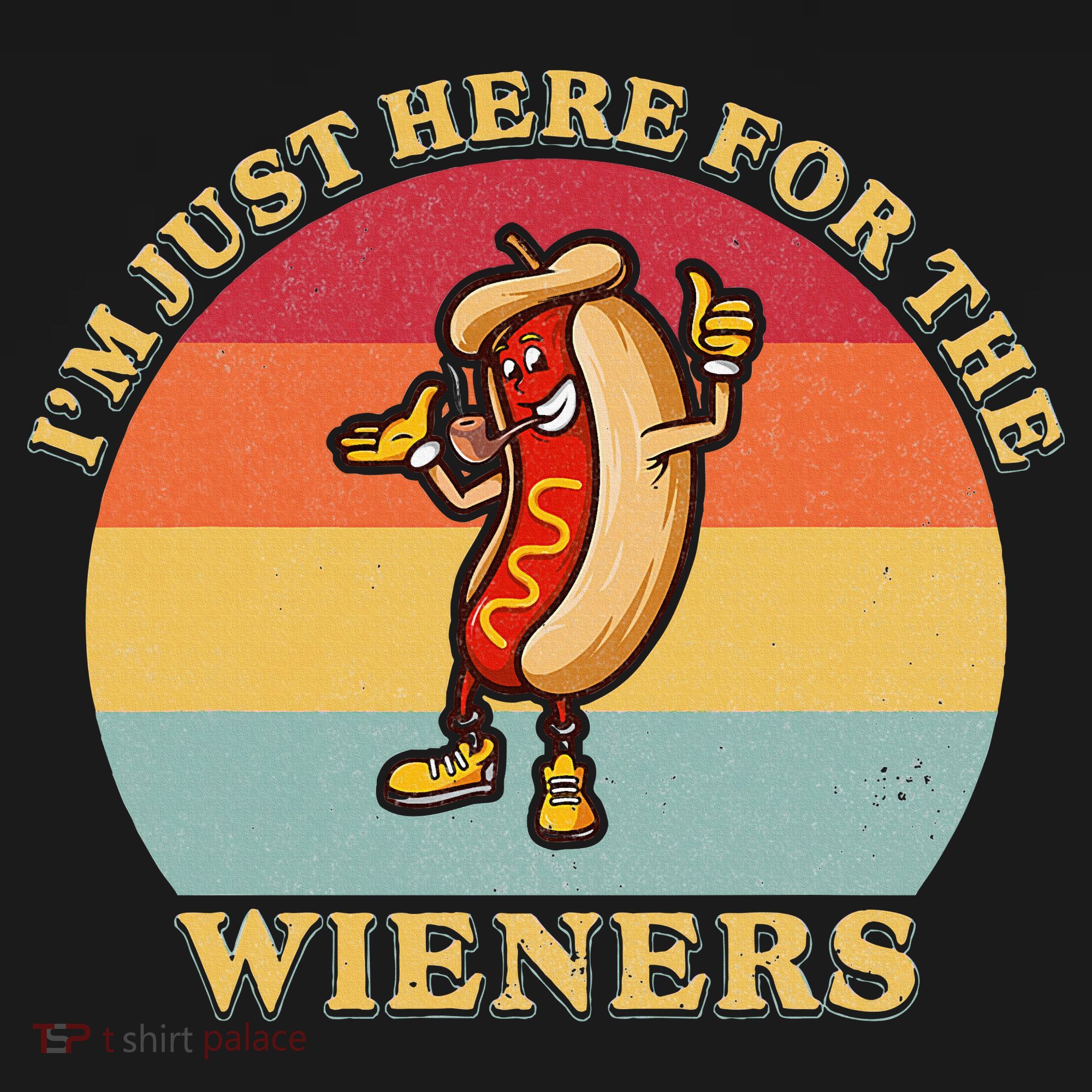 Im Just Here For The Weiners 4th Of July Baby Bodysuit