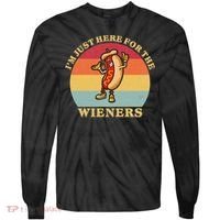 Im Just Here For The Weiners 4th Of July Tie-Dye Long Sleeve Shirt thumb 0