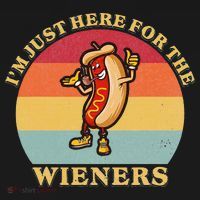 Im Just Here For The Weiners 4th Of July Tall Hoodie thumb 2