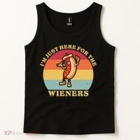 Im Just Here For The Weiners 4th Of July Tank Top thumb 2