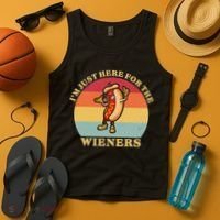 Im Just Here For The Weiners 4th Of July Tank Top thumb 4