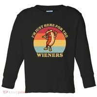 Im Just Here For The Weiners 4th Of July Toddler Long Sleeve Shirt thumb 0