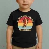 Im Just Here For The Weiners 4th Of July Toddler T-Shirt thumb 2