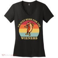 Im Just Here For The Weiners 4th Of July Women's V-Neck T-Shirt thumb 0