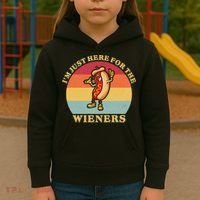 Im Just Here For The Weiners 4th Of July Kids Hoodie thumb 3