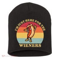 Im Just Here For The Weiners 4th Of July Short Acrylic Beanie thumb 0
