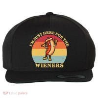 Im Just Here For The Weiners 4th Of July Wool Snapback Cap thumb 0