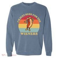 Im Just Here For The Weiners 4th Of July Garment-Dyed Sweatshirt thumb 0
