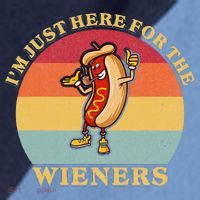 Im Just Here For The Weiners 4th Of July Raglan Baseball Sleeve Shirt thumb 2